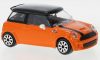 Bburago Mini Cooper S, narancs/fekete (18-30257ORANGE) (1:43)