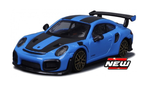 Bburago Porsche 911 GT2 RS, kék/fekete (18-30388BLUE) (1:43)