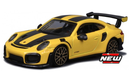 Bburago Porsche 911 GT2 RS, sárga/fekete (18-30388YELLOW) (1:43)