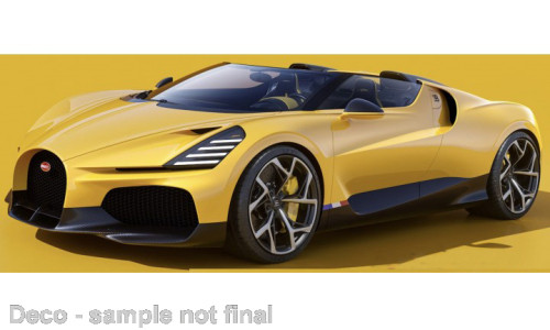 Bburago Bugatti W16 Mistral Cabriolet sárga/fekete (18-11051YELLOW) (1:18)