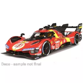   Bburago Ferrari 499P 2023, 24h Le Mans, J.Calado, A.Giovinazzi, A.Pier Guidi, 51, Scuderia Ferrari (18-26309) (1:24)