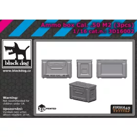   Black Dog 3D16002 Ammo box cal.50 M2 3pcs dioráma makett kiegészítő