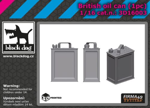 Black Dog 3D16003 British oil can 1pcs dioráma makett kiegészítő