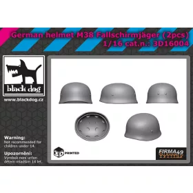   Black Dog 3D16004 German helmet M38 fallschirmjager 2pcs dioráma makett kiegészítő