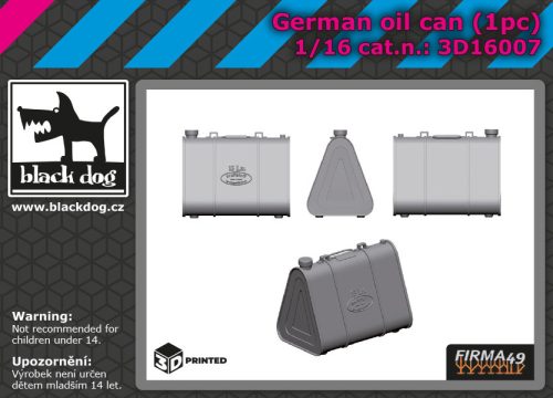 Black Dog 3D16007 German oil can 1pcs dioráma makett kiegészítő