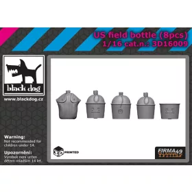   Black Dog 3D16009 US field bottle 8pcs dioráma makett kiegészítő