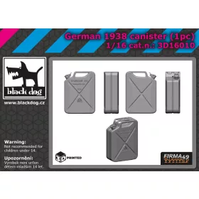  Black Dog 3D16010 German 1938 canister 1pcs dioráma makett kiegészítő