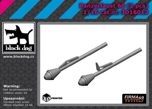 Black Dog 3D16013 Panzerfaust 60 2pcs dioráma makett kiegészítő