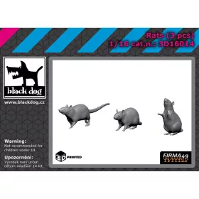 Black Dog 3D16014 Rats 3 pcs dioráma makett kiegészítő