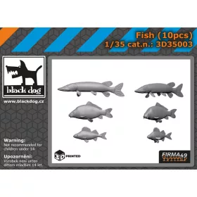   Black Dog 3D35003 Fish 10pcs dioráma makett kiegészítő (1/35)