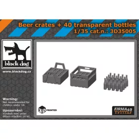   Black Dog 3D35005 Beer crates +40pcs bohles dioráma makett kiegészítő (1/35)