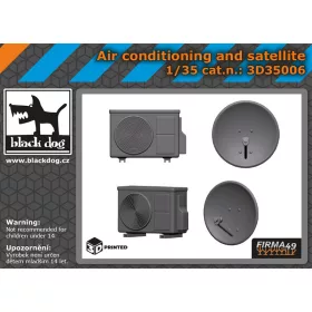  Black Dog 3D35006 Air conditioning+satellite dioráma makett kiegészítő (1/35)