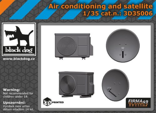 Black Dog 3D35006 Air conditioning+satellite dioráma makett kiegészítő (1/35)