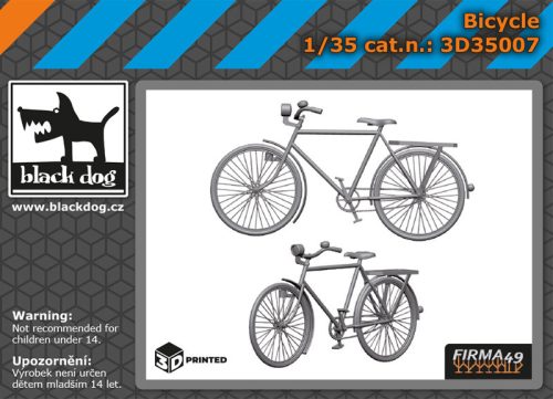 Black Dog 3D35007 Bicycle dioráma makett kiegészítő (1/35)