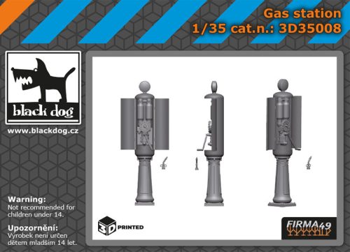 Black Dog 3D35008 Gas station dioráma makett kiegészítő (1/35)