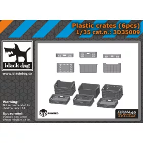   Black Dog 3D35009 Plastic crates 6pcs dioráma makett kiegészítő (1/35)