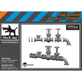   Black Dog 3D35010 Pipe systém dioráma makett kiegészítő (1/35)