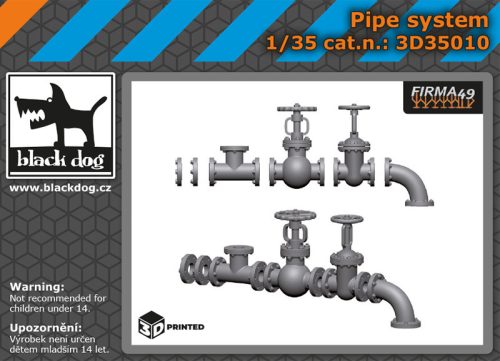 Black Dog 3D35010 Pipe systém dioráma makett kiegészítő (1/35)