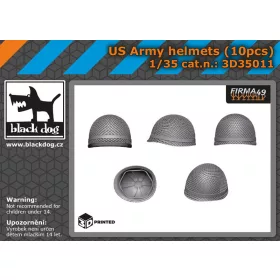   Black Dog 3D35011 US army helmets 10pcs dioráma makett kiegészítő (1/35)