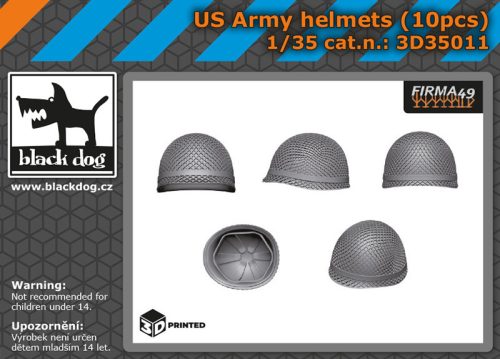 Black Dog 3D35011 US army helmets 10pcs dioráma makett kiegészítő (1/35)