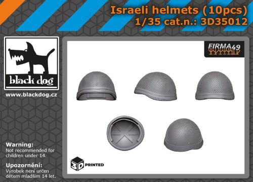 Black Dog 3D35012 Israel army helmets 10pcs dioráma makett kiegészítő (1/35)