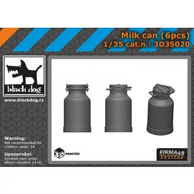   Black Dog 3D35020 Milk can 6pcs dioráma makett kiegészítő (1/35)