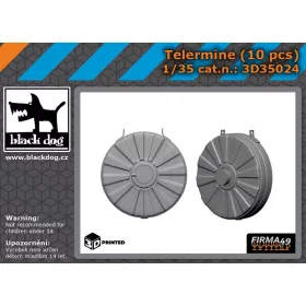   Black Dog 3D35024 Telermine (10 pcs) dioráma makett kiegészítő (1/35)