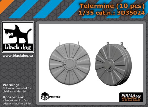 Black Dog 3D35024 Telermine (10 pcs) dioráma makett kiegészítő (1/35)