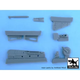   Black Dog A32002 Focke-Wulf FW 190 D-9 tail wheel for Hasegawa kits, 7 resin parts makett dioráma kiegészítő (1/32)