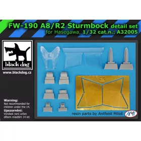   Black Dog A32005Focke-Wulf FW-190 A8R2 Sturmbock for Hasegawa makett dioráma kiegészítő (1/32)