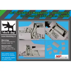   Black Dog A32009 A-7 Corsair II magazine+electronics for Trumpeter makett dioráma kiegészítő (1/32)