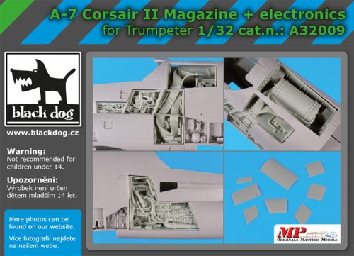 Black Dog A32009 A-7 Corsair II magazine+electronics for Trumpeter makett dioráma kiegészítő (1/32)