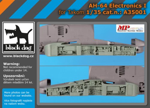 Black Dog A35001 AH-64 electronics I for Takom makett dioráma kiegészítő (1/35)