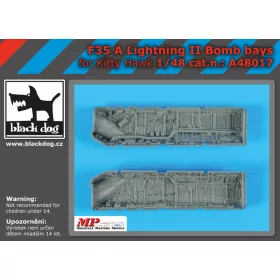   Black Dog A48017 F 35 A Lightning II bomb bays for Kity Hawk makett dioráma kiegészítő (1/48)