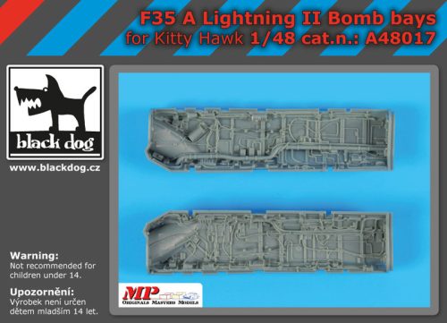 Black Dog A48017 F 35 A Lightning II bomb bays for Kity Hawk makett dioráma kiegészítő (1/48)