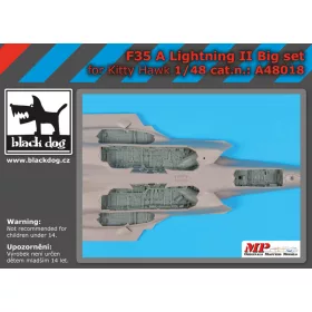   Black Dog A48018 F 35 A Lightning II big set for Kity Hawk makett dioráma kiegészítő (1/48)