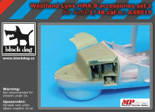 Black Dog A48019 Westland Lynx HMA8 accessories set N°1 for Airfix makett dioráma kiegészítő (1/48)