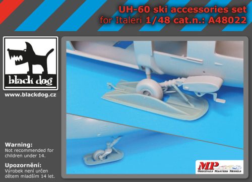 Black Dog A48022 UH-60 Ski accessories set for Italeri makett dioráma kiegészítő (1/48)