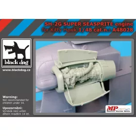   Black Dog A48028 SH-2G Super Seasprite engine for Kity Hawk makett dioráma kiegészítő (1/48)