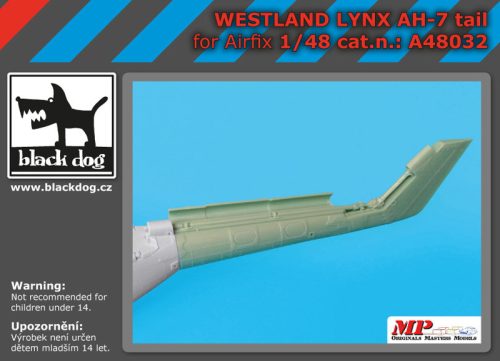 Black Dog A48032 Westland Lynx AH-7 tail for Airfix makett dioráma kiegészítő (1/48)