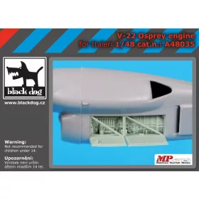   Black Dog A48035 V-22 engine for Italeri makett dioráma kiegészítő (1/48)