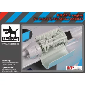   Black Dog A48037 MH -60 K engine for Italeri makett dioráma kiegészítő (1/48)