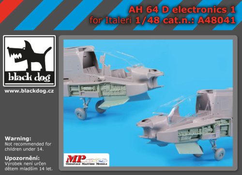 Black Dog A48041 AH -64 D electronic 1 for Italeri makett dioráma kiegészítő (1/48)