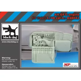   Black Dog A48042 AH -64 D engine for Italeri makett dioráma kiegészítő (1/48)