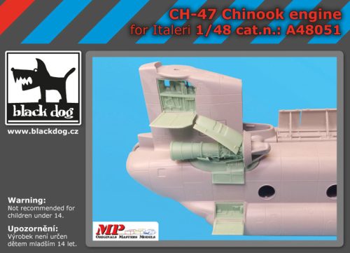 Black Dog A48051 Ch-47 Chinook engine for Italeri makett dioráma kiegészítő (1/48)