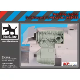   Black Dog A48053 Sea King engine for Hasegawa makett dioráma kiegészítő (1/48)