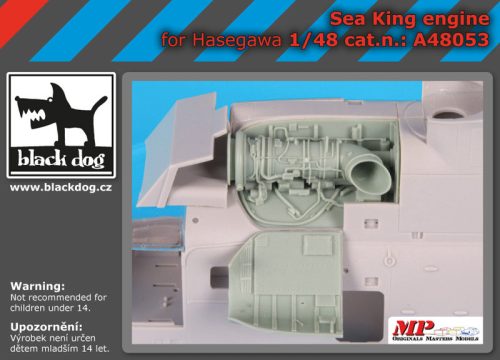 Black Dog A48053 Sea King engine for Hasegawa makett dioráma kiegészítő (1/48)