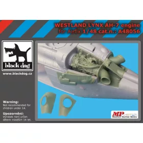   Black Dog A48056 Westland Lynx AH-7 engine for Airfix makett dioráma kiegészítő (1/48)