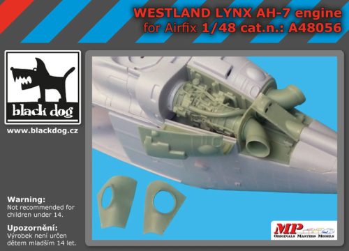 Black Dog A48056 Westland Lynx AH-7 engine for Airfix makett dioráma kiegészítő (1/48)