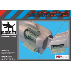   Black Dog A48057 AH-1 W engine+electronics for Italeri makett dioráma kiegészítő (1/48)